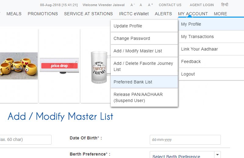 How to book tatkal ticket in irctc