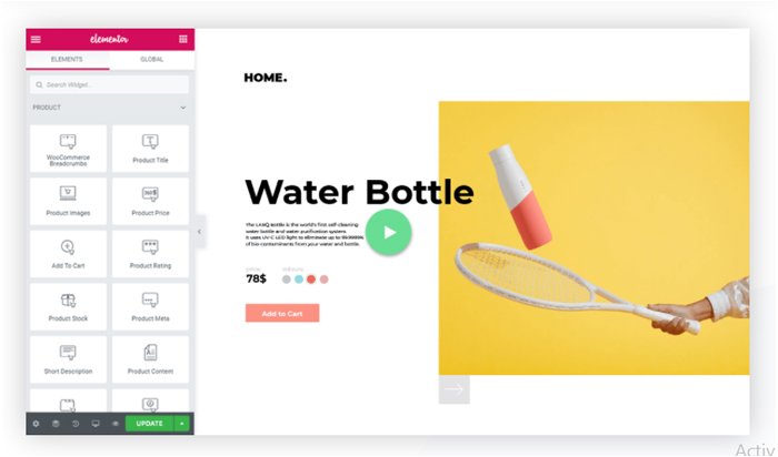 elementor woocommerce product widget